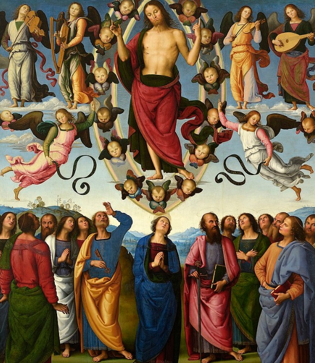 ascensione di cristo, perugino